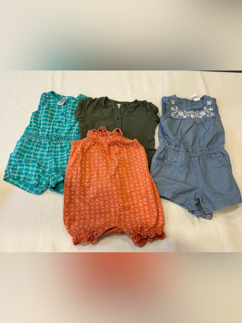 Baby short sleeve romper bundle